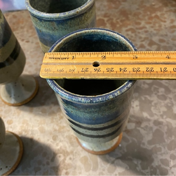 Stoneware 4 beer Mugs - Picture 9 of 10